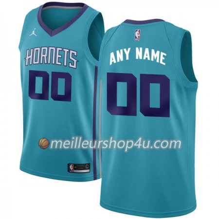 Maillot Basket Homme Charlotte Hornets Personnalisé Jordan 2017-18 Teal Swingman